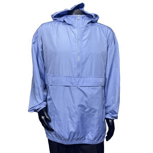 Gap Anorak Men L/XL Upcycled Packable Rain Windbreaker Jacket Periwinkle Gorp